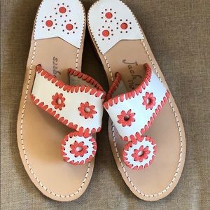 Jack Rogers white and orange sandals